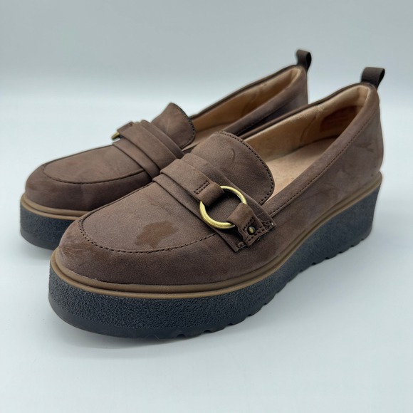 SOUL Naturalizer Shoes - Soul Naturalizer Platform Loafers 7 Brown Wedge Chunky Slip On Joyla Academia
